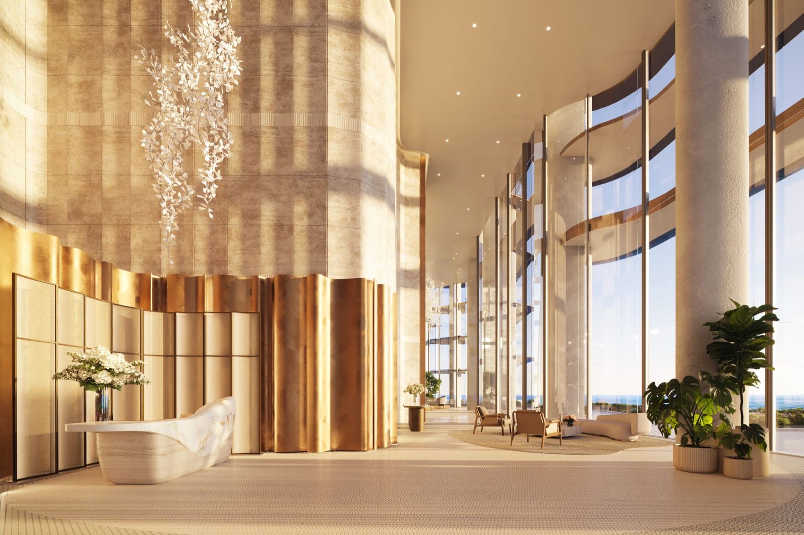 Residents' business lounge and conference suite at Mandarin Oriental Residences Miami on Brickell Key